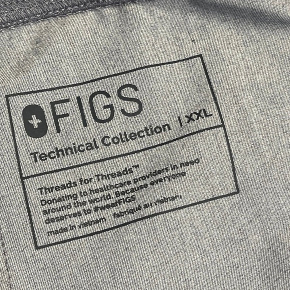 Figs technical collection womens scrub pants sz XXLARGE gray healthcareworkers - Picture 2 of 12